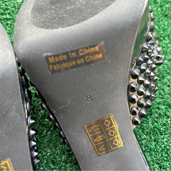 NWT Jeffrey Campbell Gemina Mule Stud Platform Slide Sandal Black 8 - Picture 11 of 16